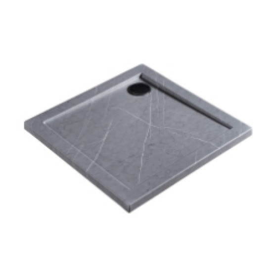 White acrylic shower tray in quadrant, neo-angle and square shapes — studio view on white background